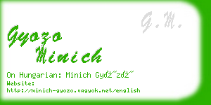 gyozo minich business card